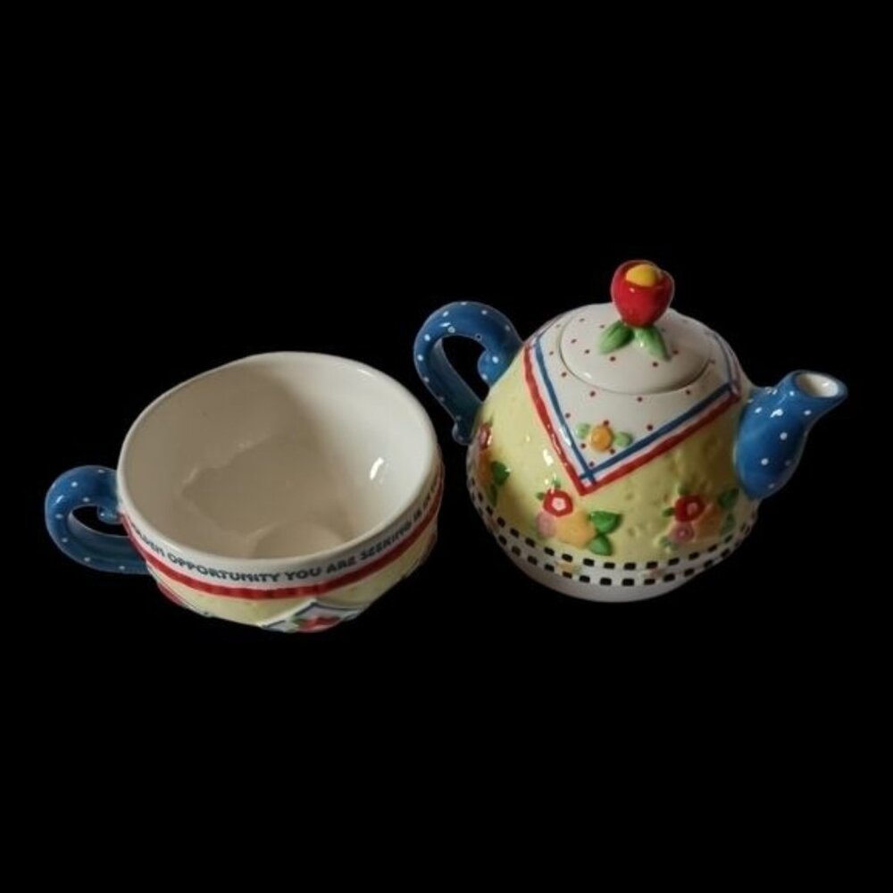 Michel & company teacup & pot combination multicolor - Picture 6 of 11